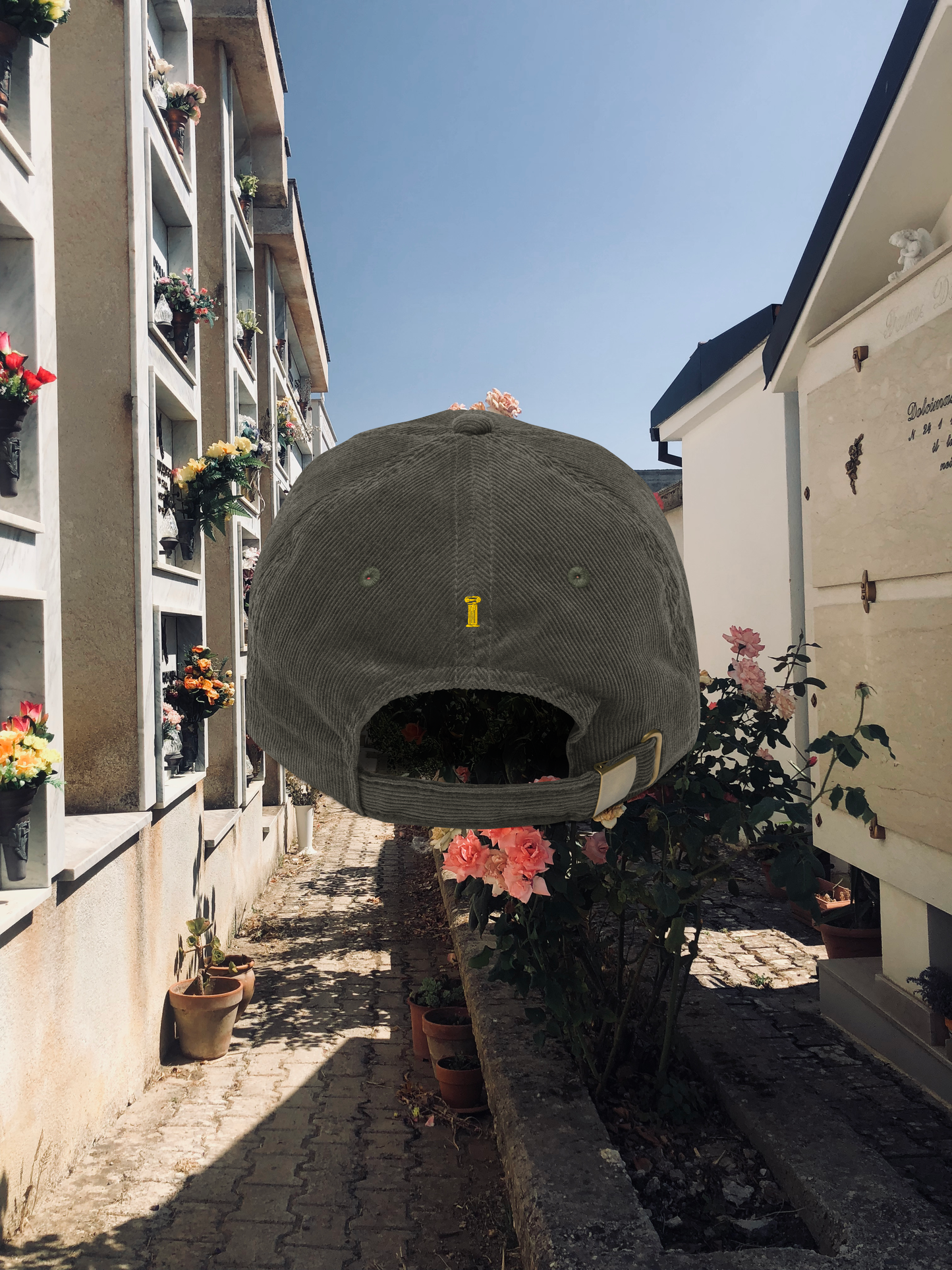 CYRILLIC ROSES Corduroy Dad Hat (Olive)