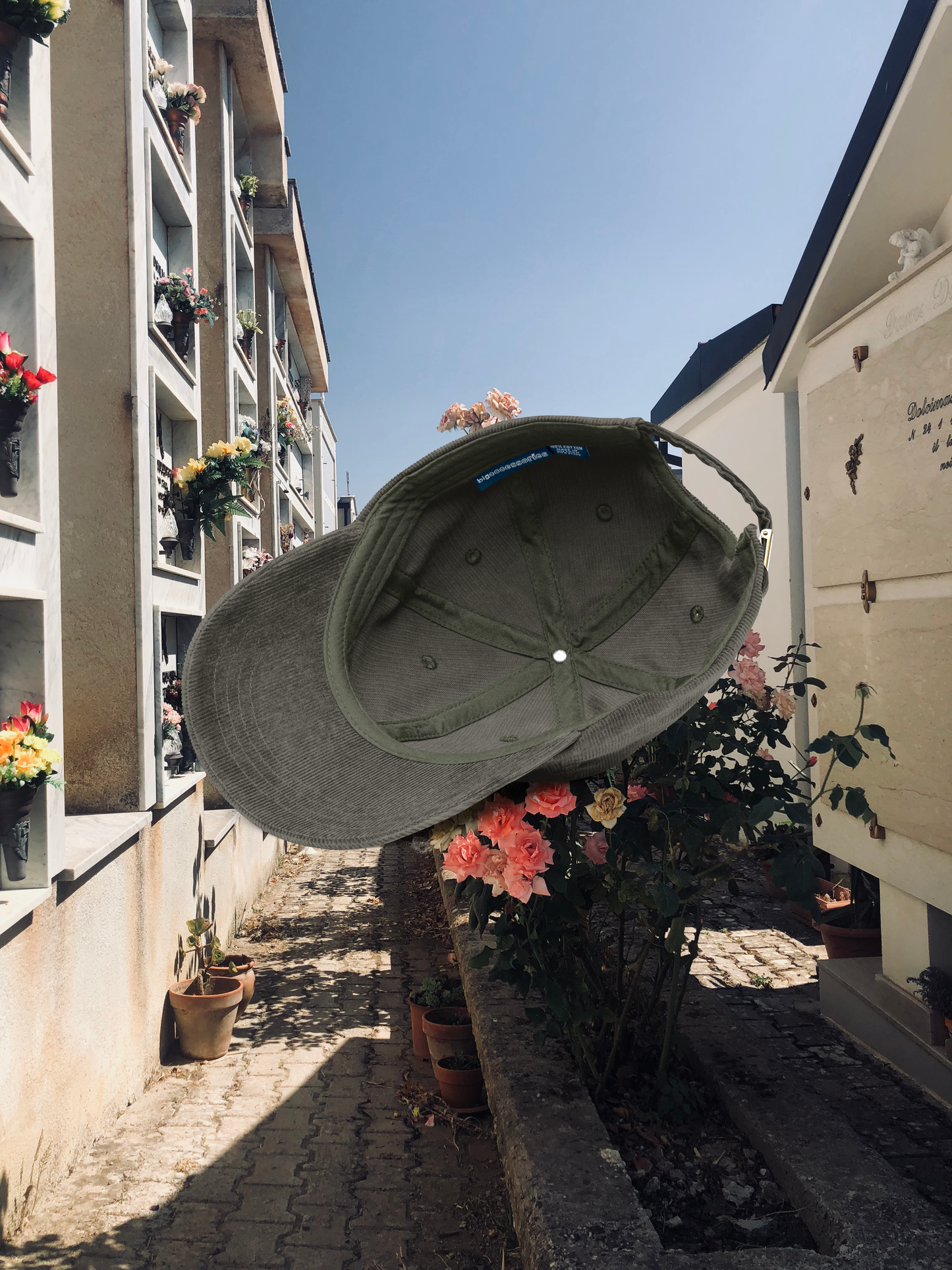 CYRILLIC ROSES Corduroy Dad Hat (Olive)