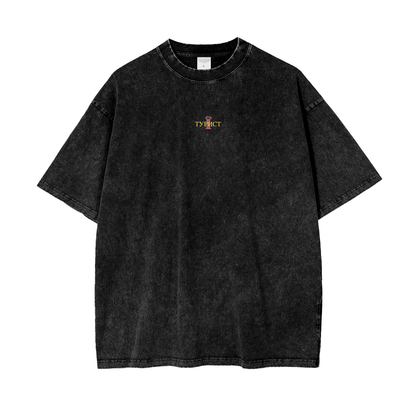 MASHALA MASHALA BIG BACK (BLACK) Oversize Snow Washed T-Shirt