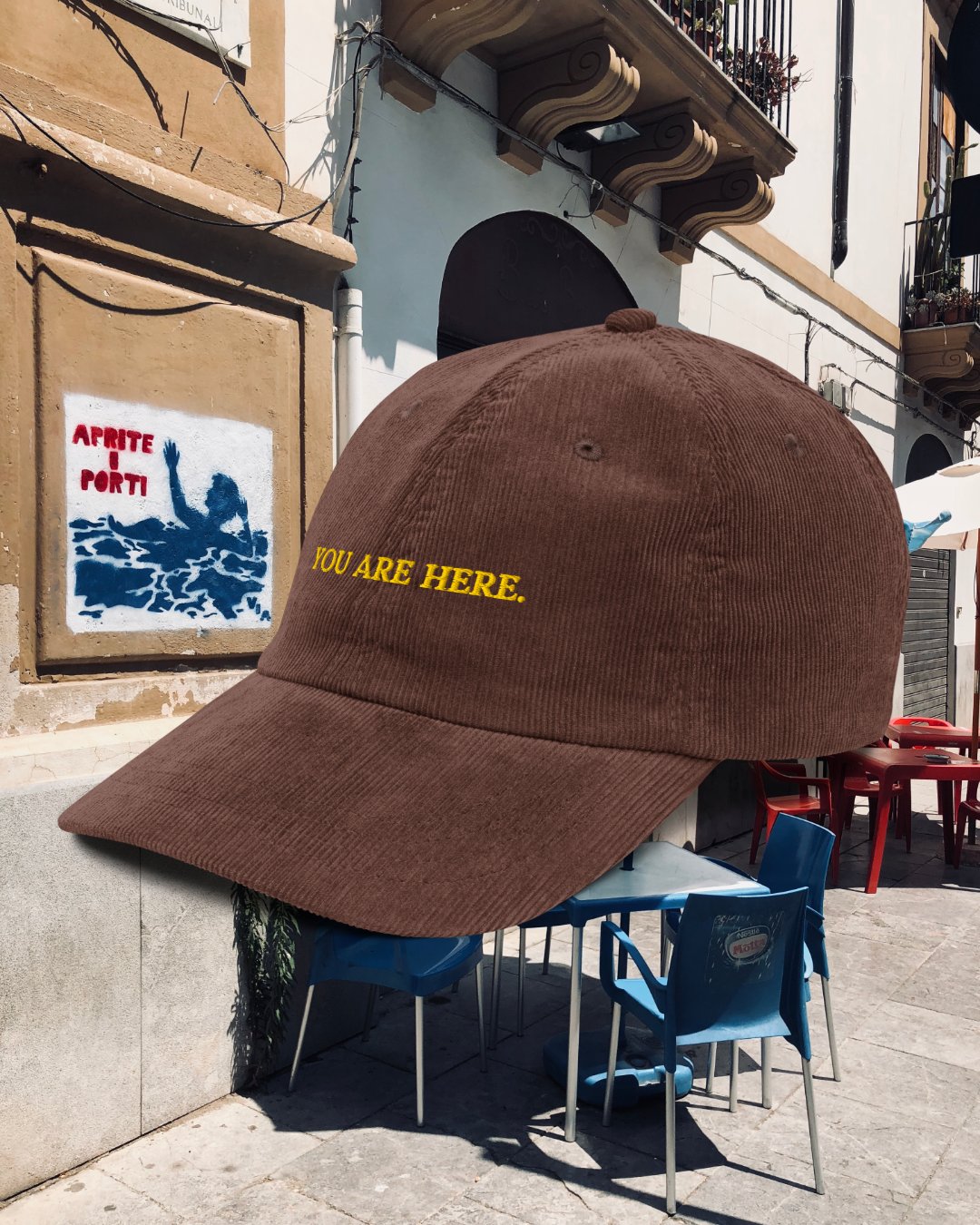 YOU ARE HERE TOURIST 2.0 Vintage Corduroy Hat
