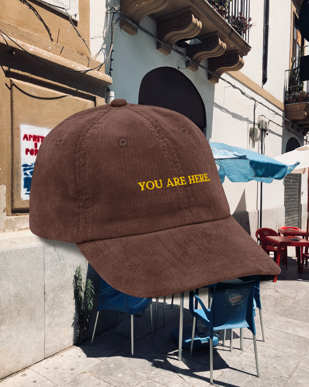 YOU ARE HERE TOURIST 2.0 Vintage Corduroy Hat