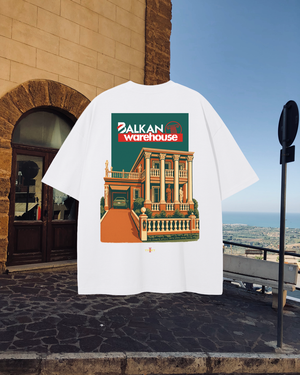 BALKAN WAREHOUSE (White) Unisex T-shirt