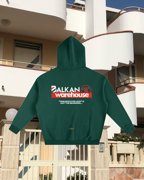 BALKAN WAREHOUSE TOURIST Oversize Fleeced Hoodie