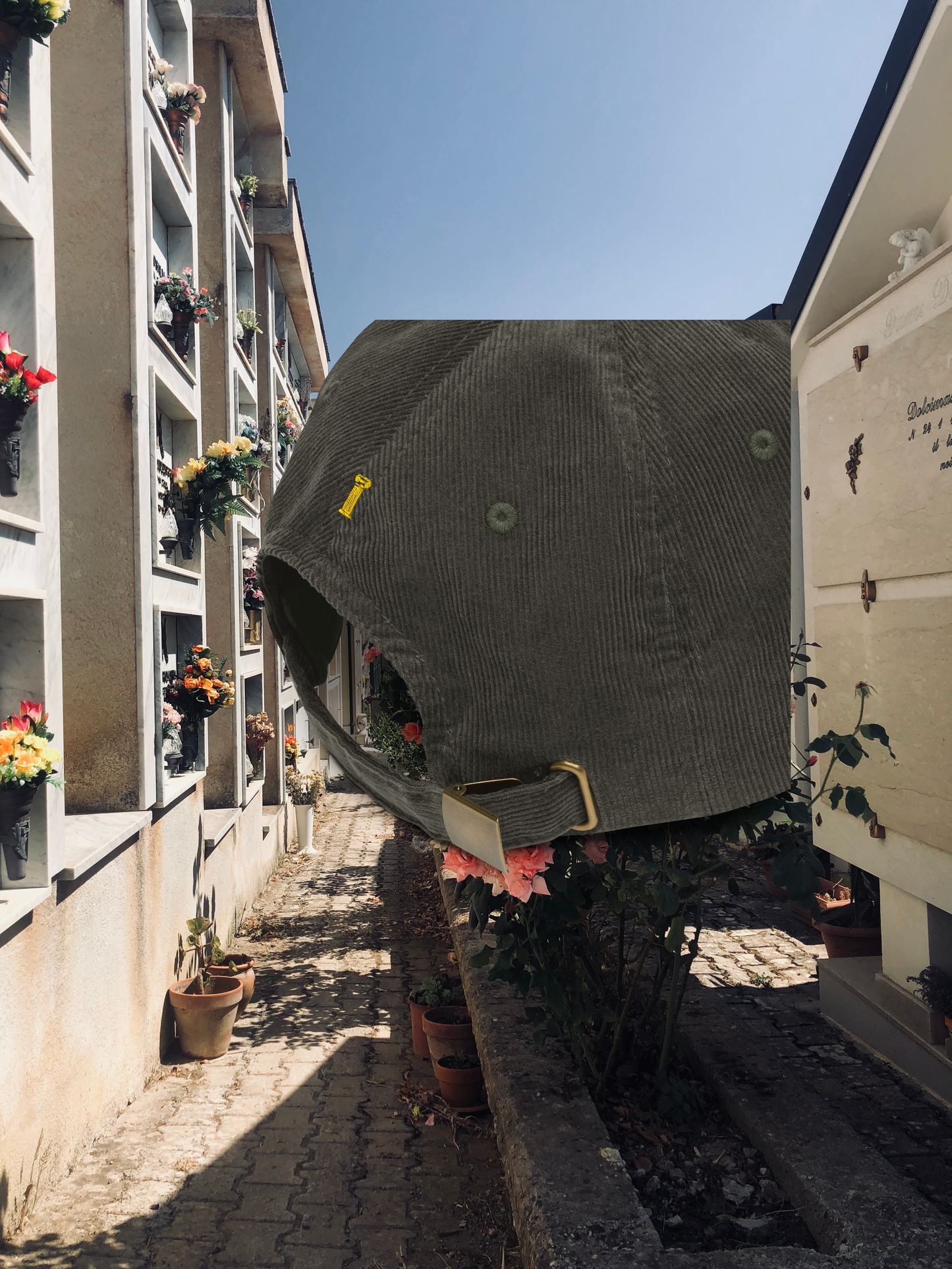 CYRILLIC ROSES Corduroy Dad Hat (Olive)