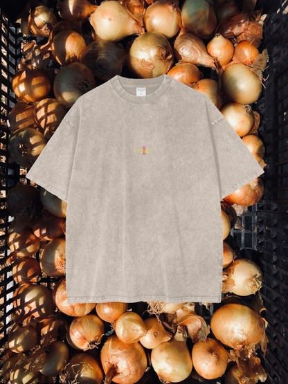 EVERYBODY HURTZ (APRICOT) Oversize Snow Washed T-Shirt