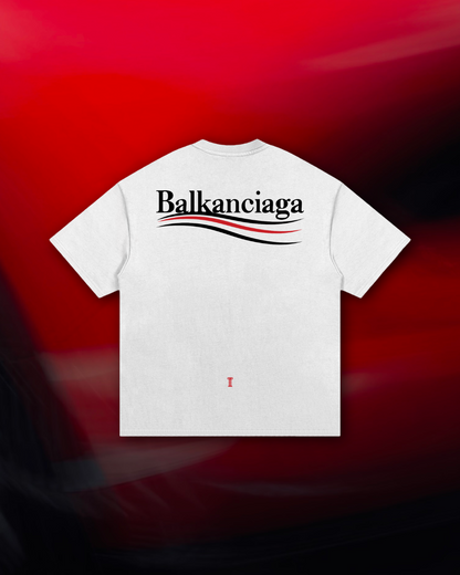 BALKANCIAGA TOURIST (White) Essential Heavyweight Cotton T-Shirt