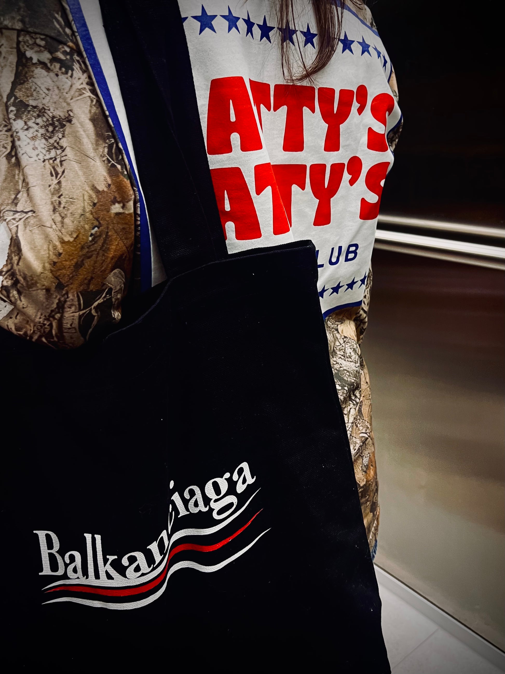 BALKANCIAGA TOURIST Cotton Tote