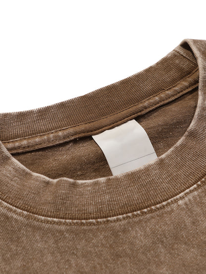 EVERYBODY HURTZ (APRICOT) Oversize Snow Washed T-Shirt